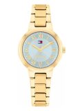 Blue Gold-Plated Chain-Link Watch  Women