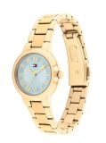Blue Gold-Plated Chain-Link Watch  Women