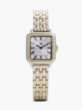 White Two-Tone Stainless Steel Rectangular Watch  Women