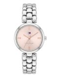 Pink Carnation Dial Stainless Steel Watch  Women