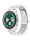 Green Green Dial Stainless Steel Chronograph Watch  Men