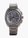 Grey Navy Dial Brown Leather Strap Watch  Men