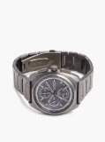 Grey Navy Dial Brown Leather Strap Watch  Men