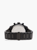 Black Black Ionic Plated Stainless Steel Chronograph Watch  Men