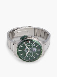 Green Green Dial Stainless Steel Chronograph Watch  Men