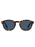 Brown Rivet Detail Oval Sunglasses  Men