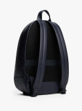 Blue Metal Logo Pebble Grain Backpack  Men