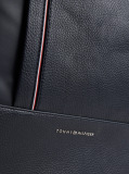 Blue Metal Logo Pebble Grain Backpack  Men