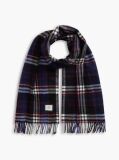 Multi Pure Wool Jacquard Check Scarf  Men