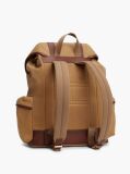 Brown Logo Patch Buckle Flap Backpack  Men