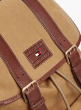Brown Logo Patch Buckle Flap Backpack  Men
