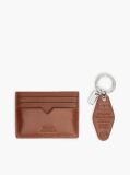 Brown Leather Card Holder And Key Fob Gift Box  Men
