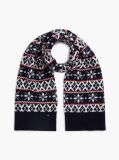 Blue TH Flag Lambswool Blend Fair Isle Scarf  Men