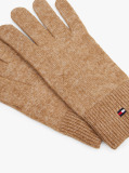 Brown Hilfiger Flag Fluffy Knit Gloves  Women