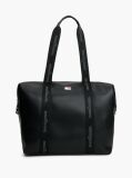 Black Essential Repeat Logo Tote Bag  Women