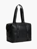 Black Essential Repeat Logo Tote Bag  Women