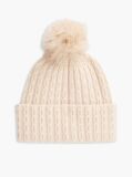 Pink Pom Pom Beanie With Cashmere  Women