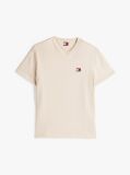 Άσπρο T-Shirt Με Σήμα Tommy Και Κανονική Λαιμόκοψη  Άνδρες