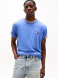 Μπλε T-Shirt Με Σήμα Tommy Και Κανονική Λαιμόκοψη  Άνδρες