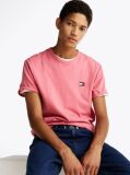 Ροζ T-Shirt Με Σήμα Tommy Και Κανονική Λαιμόκοψη  Άνδρες