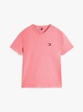Ροζ T-Shirt Με Σήμα Tommy Και Κανονική Λαιμόκοψη  Άνδρες