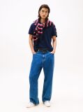 Blue Flag Patch Slim Fit Polo Shirt  Men