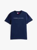 Μπλε T-Shirt Σε Κανονική Γραμμή Με Κεντητό Λογότυπο  Άνδρες