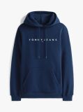 Μπλε Hoody Σε Κανονική Γραμμή Με Λογότυπο  Άνδρες