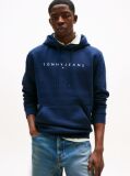 Μπλε Hoody Σε Κανονική Γραμμή Με Λογότυπο  Άνδρες