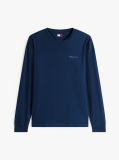 Μπλε Μακρυμάνικο T-Shirt Σε Slim Γραμμή Με Λογότυπο  Άνδρες