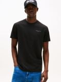 Μαύρο Slim T-shirt Με Λογότυπο Και Στρογγυλή Λαιμόκοψη  Άνδρες