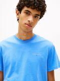 Μπλε Slim T-shirt Με Λογότυπο Και Στρογγυλή Λαιμόκοψη  Άνδρες