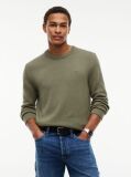 Green Crew Neck Slim Jumper  Men