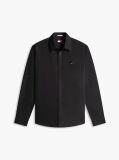 Black Regular Fit Flag Embroidery Poplin Shirt  Men