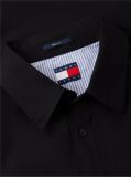 Black Regular Fit Flag Embroidery Poplin Shirt  Men