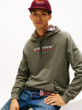 Green Logo Drawstring Terry Hoody  Men
