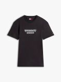 Μαύρο Κοντομάνικο T-Shirt Σε Κανονική Γραμμή Με Tonal Λογότυπο  Άνδρες