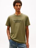 Πράσινο Κοντομάνικο T-Shirt Σε Κανονική Γραμμή Με Tonal Λογότυπο  Άνδρες
