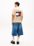 Καφέ T-Shirt Jersey Σε Άνετη Γραμμή Με Λογότυπο στην Πλάτη  Άνδρες