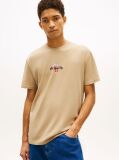 Καφέ T-Shirt Με Κλασική Λαιμόκοψη Και Signature Κεντητό Λογότυπο  Άνδρες