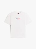 Άσπρο T-Shirt Σε Άνετη Γραμμή Με Λογότυπο Στην Πλάτη  Άνδρες