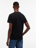 Μαύρο Slim Βαμβακερό T-Shirt Με Signature Λογότυπο  Άνδρες