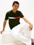 Πράσινο Βαμβακερό T-Shirt Με Signature Λογότυπο  Άνδρες