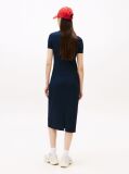Blue Ribbed Bodycon Midi Dress  Women