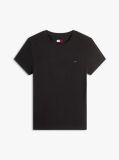 Μαύρο T-Shirt Με Κλασική Λαιμόκοψη Και Κεντητό Σημαιάκι  Γυναίκες