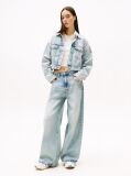 Denim Oversized Cropped Denim Trucker Τζάκετ  Γυναίκες