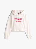Άσπρο Varsity Hoody Σε Boxy Γραμμή Με Appliqué Λογότυπο  Γυναίκες