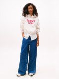 Άσπρο Varsity Hoody Σε Boxy Γραμμή Με Appliqué Λογότυπο  Γυναίκες