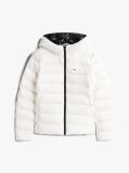 Beige Hooded Down Puffer Jacket  Women