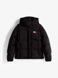 Black Down Hooded Alaska Puffer Jacket  Women